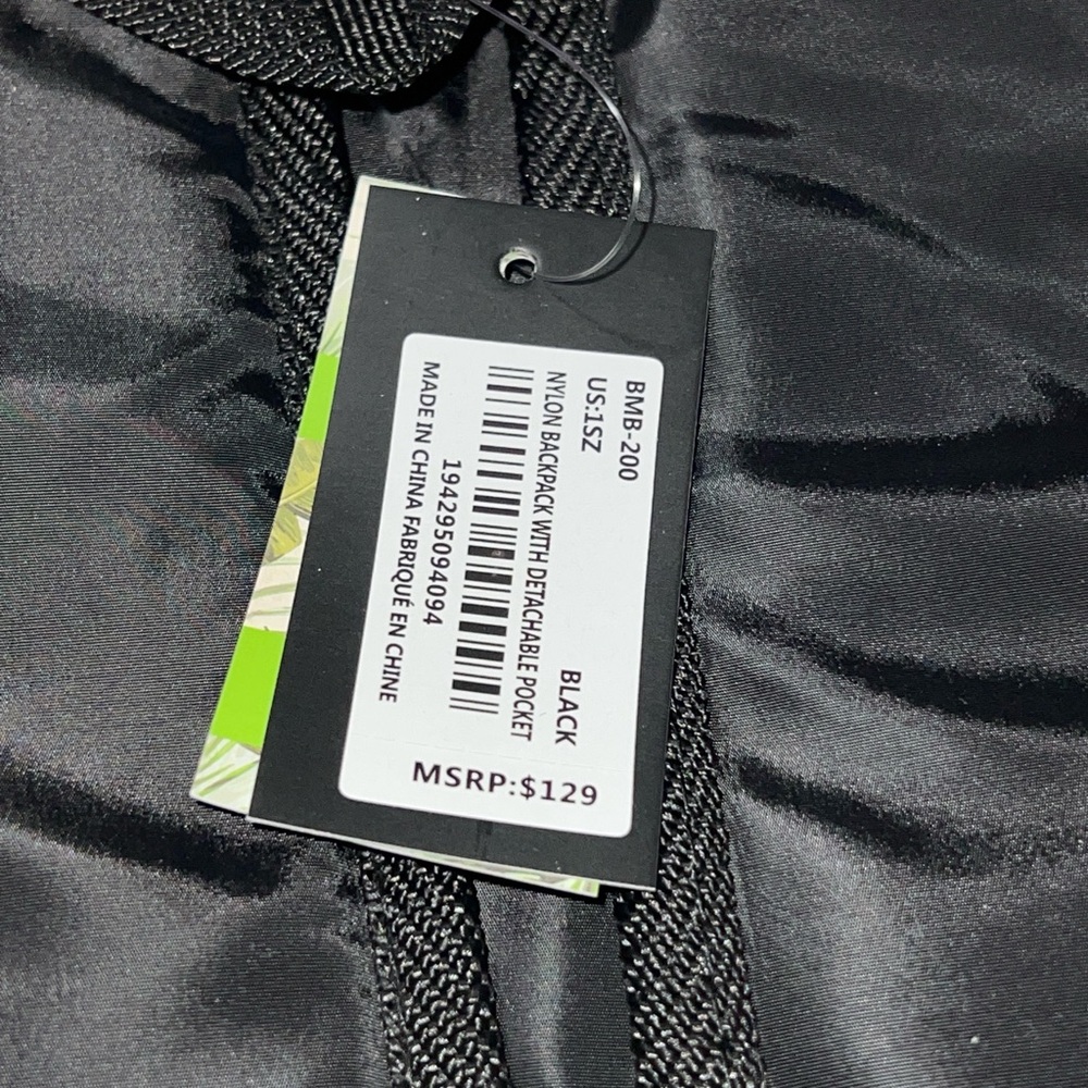 Badgley Mischka Black Backpack with Detachable Belt Bag NWT - Picture 2 of 8